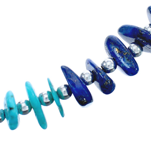 Native American Turquoise and Lapis Lazuli Bead Necklace JX123464